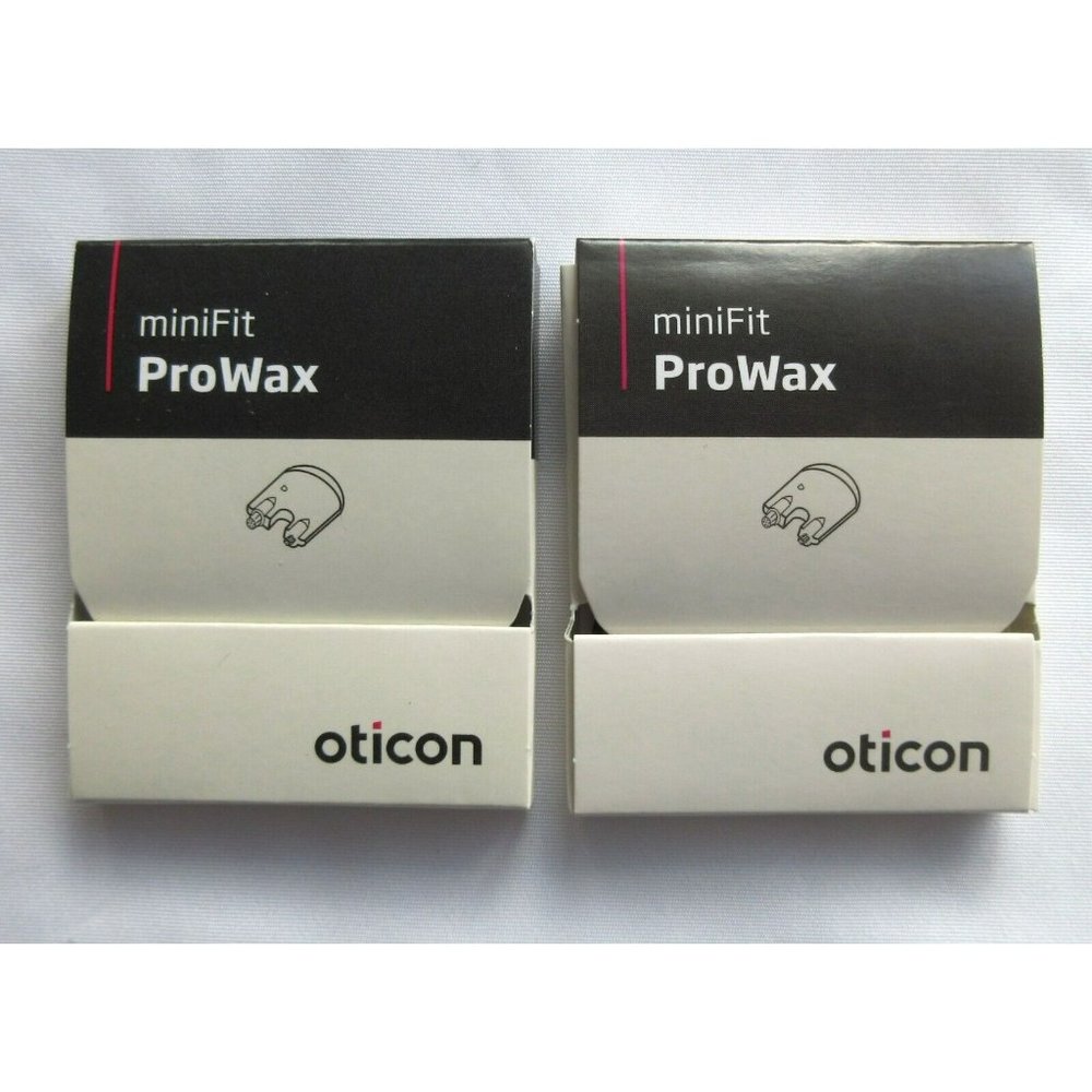2 Boxes Oticon MiniFit ProWax Wax Hearing Aid Filters Brand New In Box